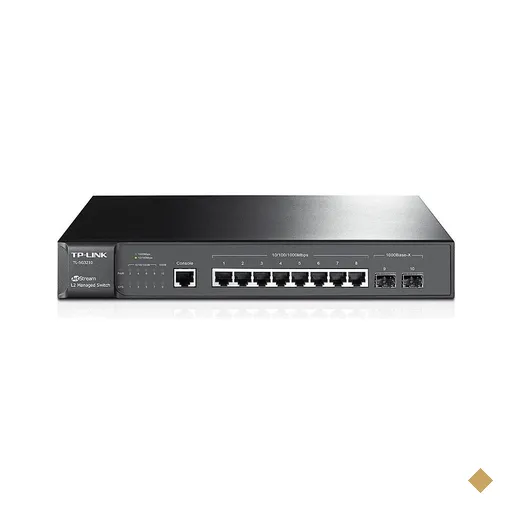 Switch 8 portas Gigabit Gerenciável 2 SFP TP-Link T2500G-10TS (TL-SG3210)