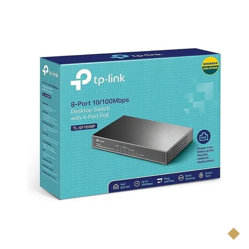 Switch 8 Portas Com 4 Portas Poe Tp-link TL-SF1008P
