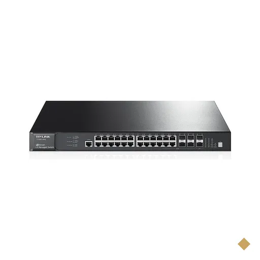 Switch 24 Portas Gigabit SFP+ 10G Gerenciável L3 TP-Link T3700g-28tq