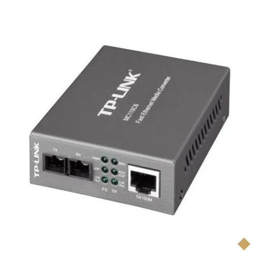 Conversor De Fibra Ótica Mono Modo Tplink Mc110cs 10/100