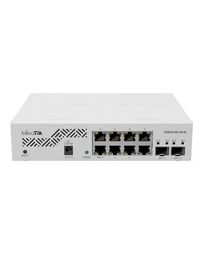 SWITCH  Gerenciável MIKROTIK CLOUD SMART 8 portas gigabit + 2 portas 10G SFP+…