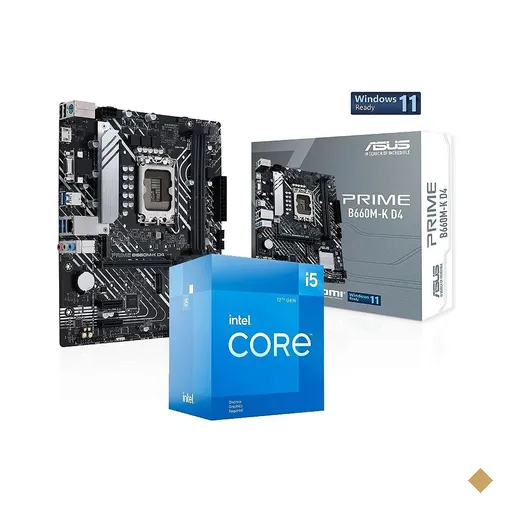 Kit Upgrade Intel Core I3 12100F + Placa Mãe ASUS Prime B660M-K D4 DDR4 LGA…