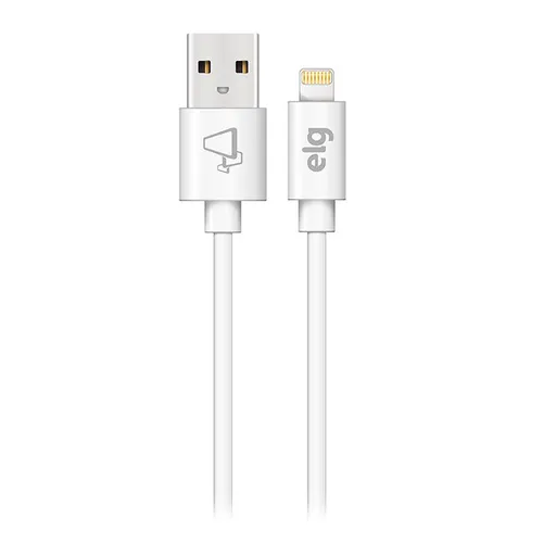 Cabo ELG Lightning Para Apple iPod/ iPhone/ iPad 1 Mts Branco, C810