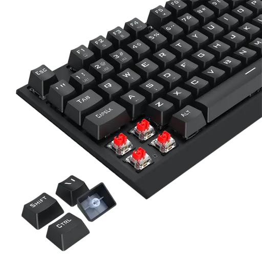 Teclado Mecânico Gamer T-Dagger Axis Full Size Rainbow Preto Switch Marrom…