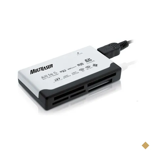 Leitor De Cartao Multi 2.0 Universal 480Mbps Branco/Preto, AC076