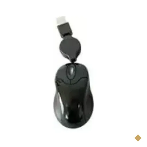 Mini Mouse Óptico Retrátil Preto