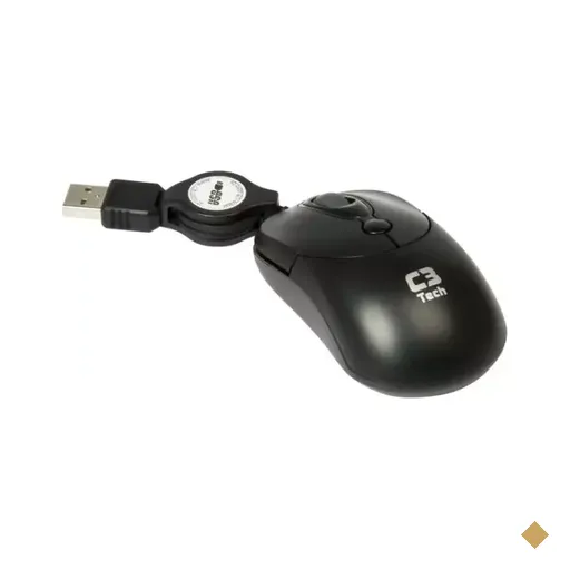 C3Tech Mini Óptico MS3208-2 Preto