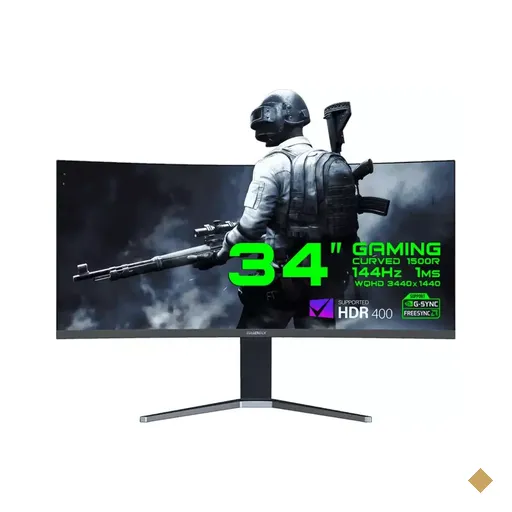 Monitor Gamemax 34″ LED Curvo UWQHD UltraWide (3440x1440 / 144Hz / 1ms)