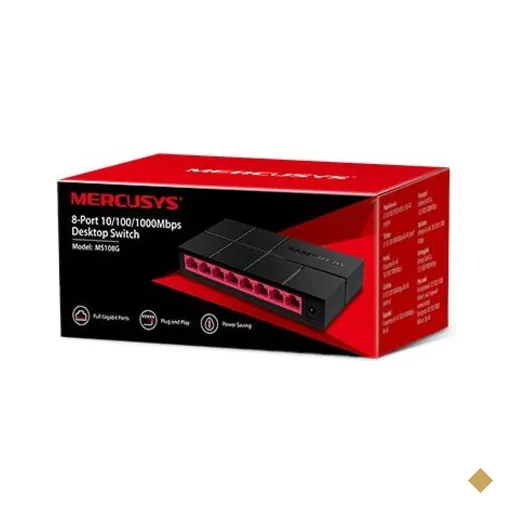 Switch Gigabit De 8 Portas Mercusys Ms108g Substitui Sg1008d