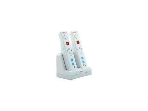 Carregador Duplo para controles Wii + 2 baterias NiMH + 2 capas emborrachadas