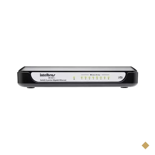 Switch Intelbras 8P 10/100/1000Mbps com QoS SG800C