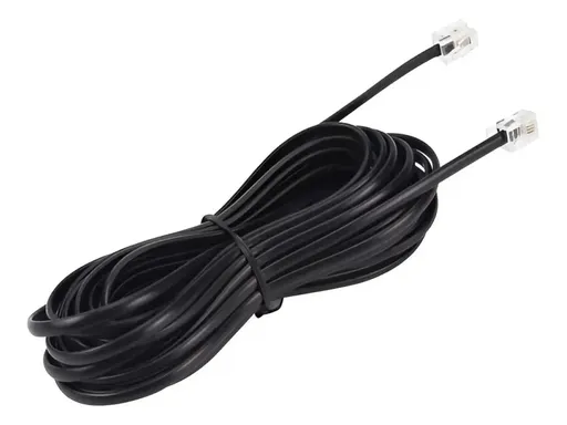 Cabo Fio P/ Telefone Liso Chato Extensão 5 Metros Rj11