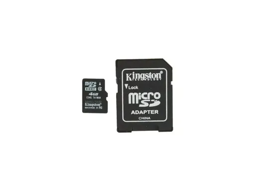 Cartão Kingston 4GB microSD (Classe 4) com Adaptador SDC4/4GB
