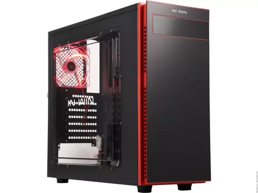 Gabinete In Win 703 Black / Red Mid Tower com Janela