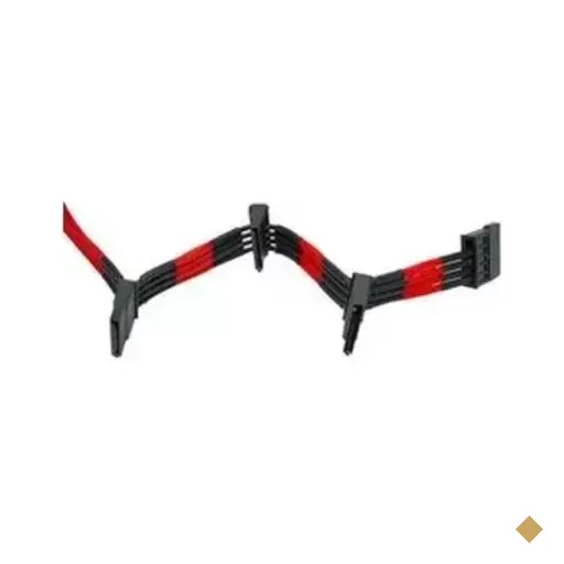 NZXT Cabo de forca Sata com 4 conectores Vermelho