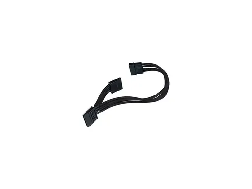 NZXT Cabo de Força Molex (4 Pinos) ~ SATA Power Duplo (Preto)