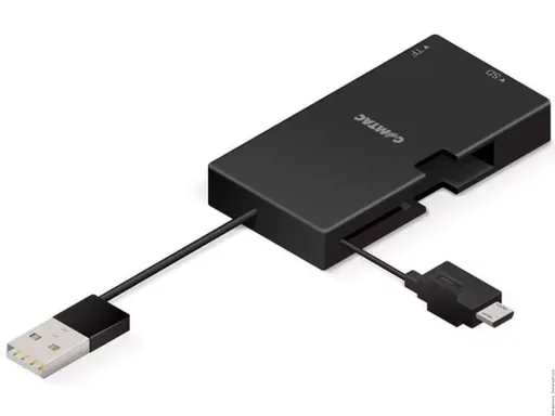 Comtac HUB USB 3 Portas com Leitor de Cartões e Carregador Micro USB
