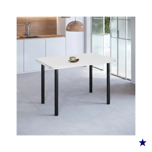 Mesa Estrutura MP4020-TP805 Tampo 1200x750x45mm Preto/Branco