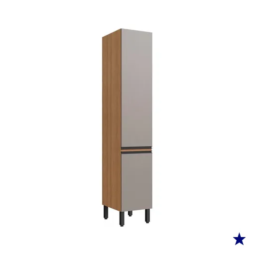 Paneleiro 2 Portas 3 Prateleiras Montana/Fumê 613967