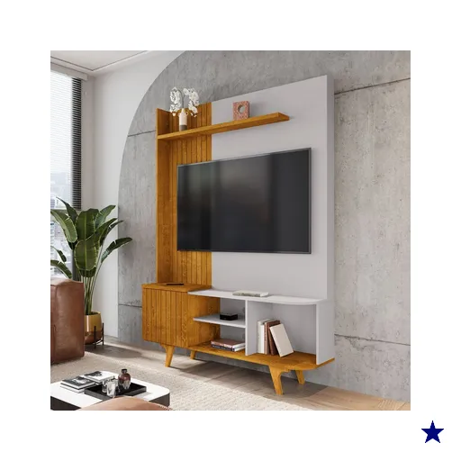 Estante para TV Até 55 Polegadas Corumbau 1 Porta Naturalle/Off White -…