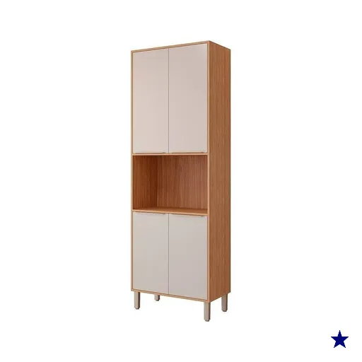Paneleiro de Cozinha Modulado Esplêndida Torre Quente c/ 4 Portas e 1 Nicho p/…