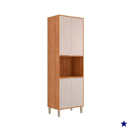 Torre Quente Cozinha MGM Celeste c/ 4 Portas 70cm Cinamomo/Off