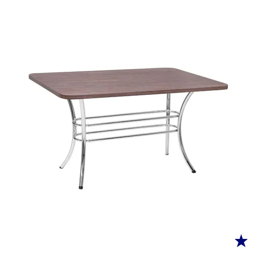 Mesa de Jantar Retangular 137cm 6 Lugares Multimóveis CR50144 Nogueira