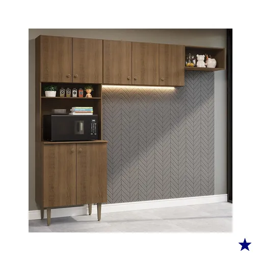 Armário de Cozinha Compacta 235cm Rustic Gourmet Madesa XB03