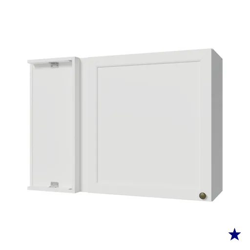 Armário Aéreo de Canto 1 Porta Branco Vik Madesa