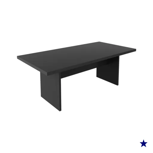 Mesa de Reunião para Escritório 100x200cm ME4119 Preta Tecnomobili