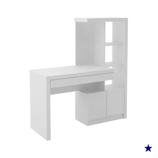Escrivaninha Para Computador Com Armario ME4143 Branco Tecno Mobili