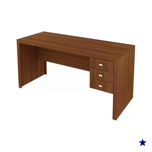 Escrivaninha Para Escritorio ME4113 Amendoa Tecno Mobili