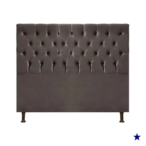 Cabeceira Cristal 195cm Para Cama Box Js Móveis Chocolate