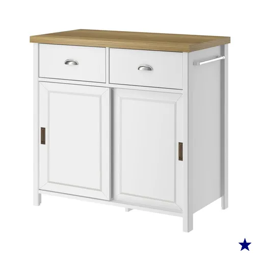 Balcao Aparador Buffet 2 Portas 85 cm BA145 Branco Dtall