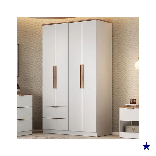 Guarda Roupa Solteiro 4 Portas Milan Carraro Branco