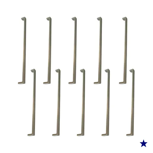10 Puxadores Alça para Móveis Níquel Escovado 352mm Balcões Armários…