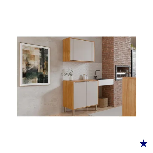 Cozinha Completa 2 Peças Áurea C2P64 Cinamomo/Off White MGM