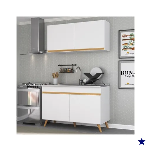 Cozinha Compacta 2 peças com Armário e Balcão MP3748 Veneza GW Multimóveis…
