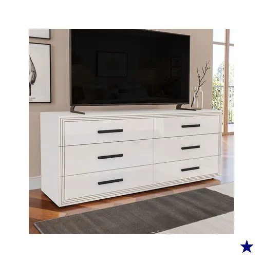 Cômoda Valência 6 Gavetas Branco - Politorno
