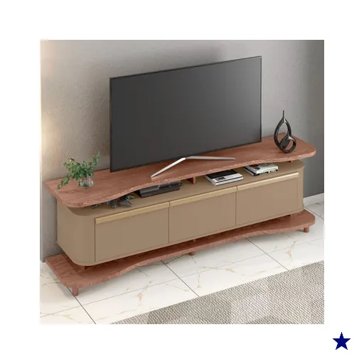 Rack para TV Até 75 Polegadas Guarapari 3 Portas Freijó/Fendi - Móveis…