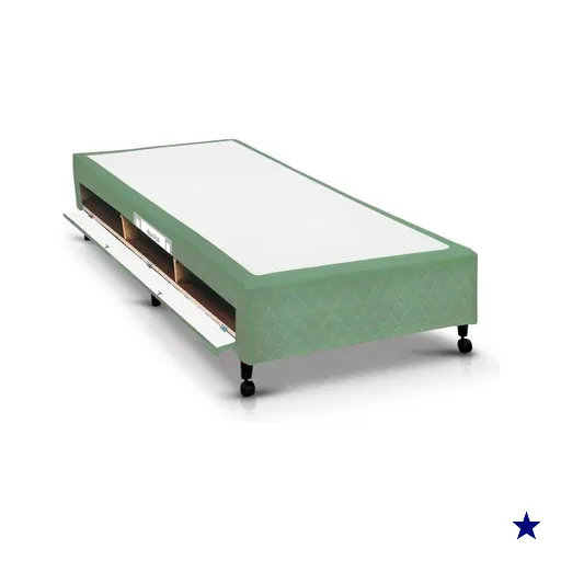 Cama Box Closet Solteiro Poli Tecido Green (88x188x27) - Castor