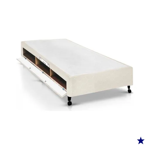 Cama Box Closet Solteiro  Poli Tecido Clean (88x188x27) - Castor