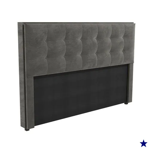 Cabeceira Cama Box Estofada King CAB010 Suede Cinza - Kappesberg