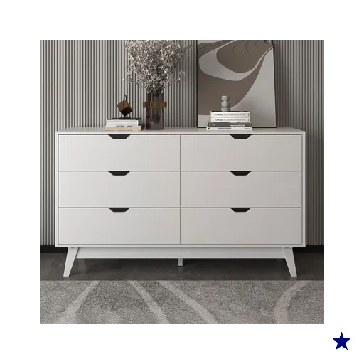 Cômoda 6 Gavetas Cm8044 Branco - Tecno Mobili