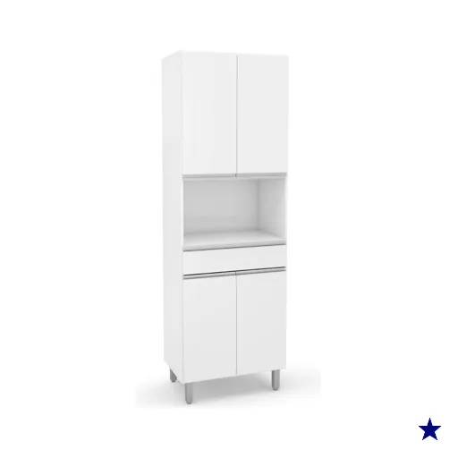Paneleiro Duplo Nicho Para Micro-ondas Top Class Branco