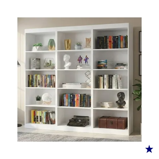 Estante Livreiro Multiuso 12 prateleiras 1,78m Office Branco J&A