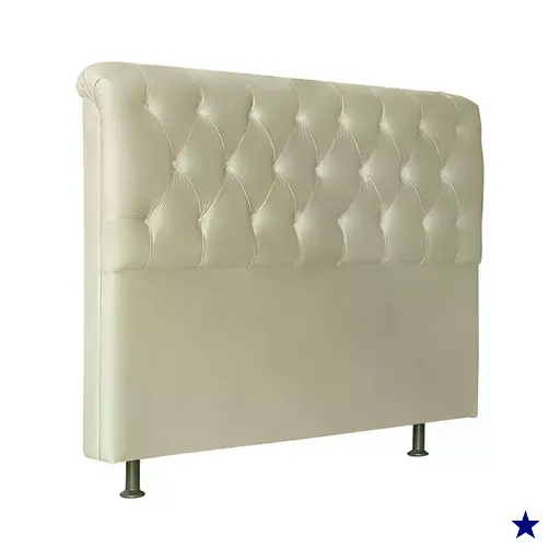 Cabeceira Queen 160cm Emilia Suede Marfim ID Milani Store