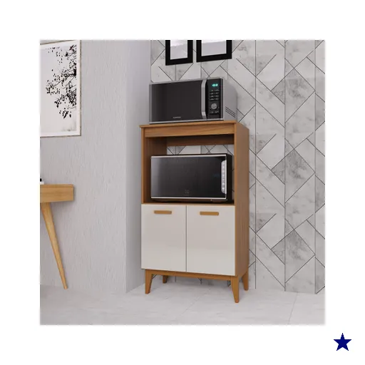 Balcão de Cozinha Modulado para Forno e Microondas Fidelitá Atenas 65cm 2…