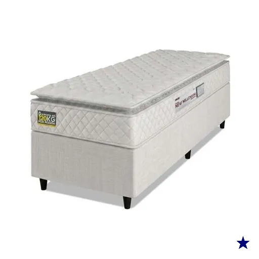 Cama Box Solteiro Colchão Espuma D33 Pillow Top New Millenium 88x188x57cm…