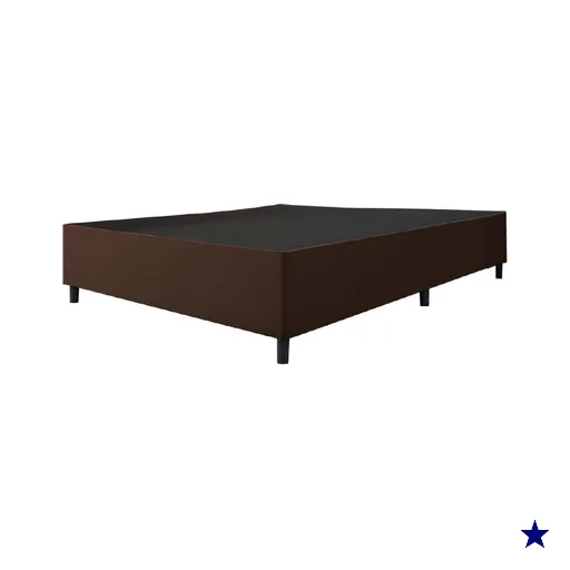 Base Cama Box Casal King 1,93m Suede Marsala